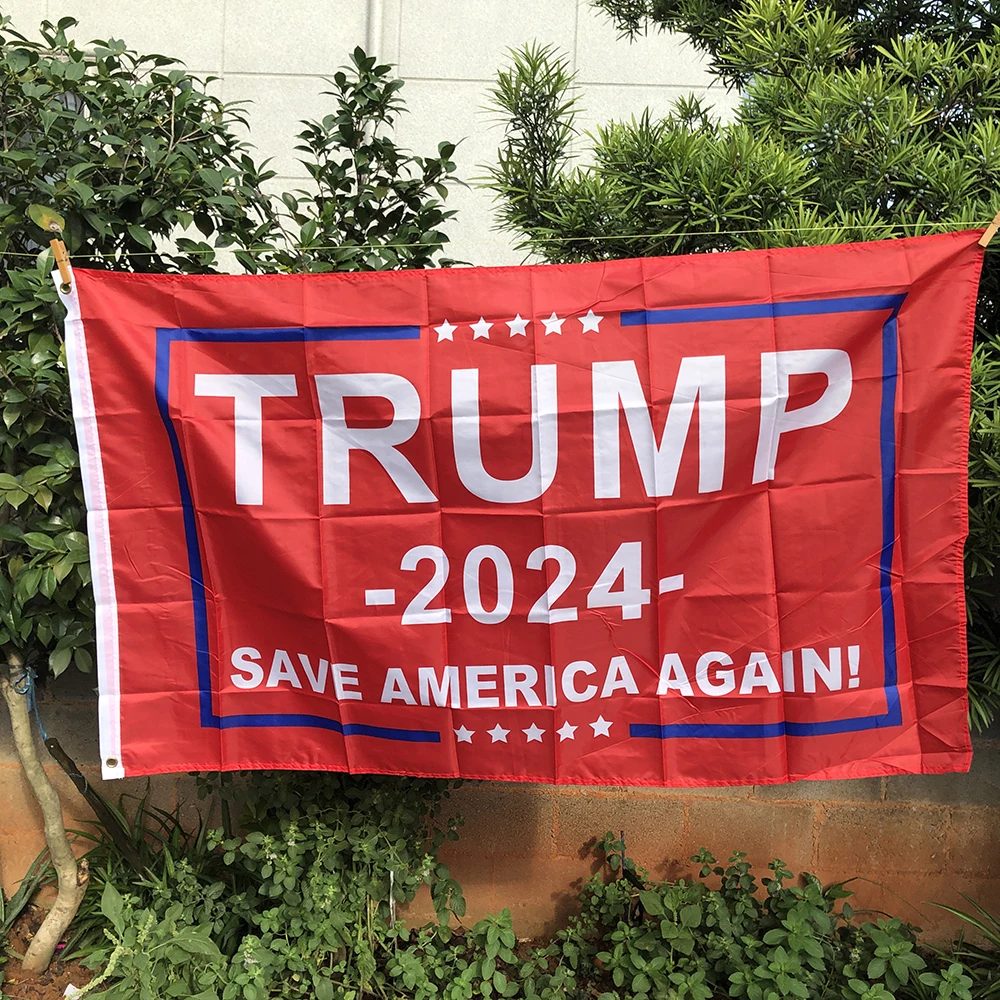 Z-One Flag 90 X150Cm Poliestere Hanging Trump 2024 Flag Donald Trump Flag Keep America Great Donald For President Usa