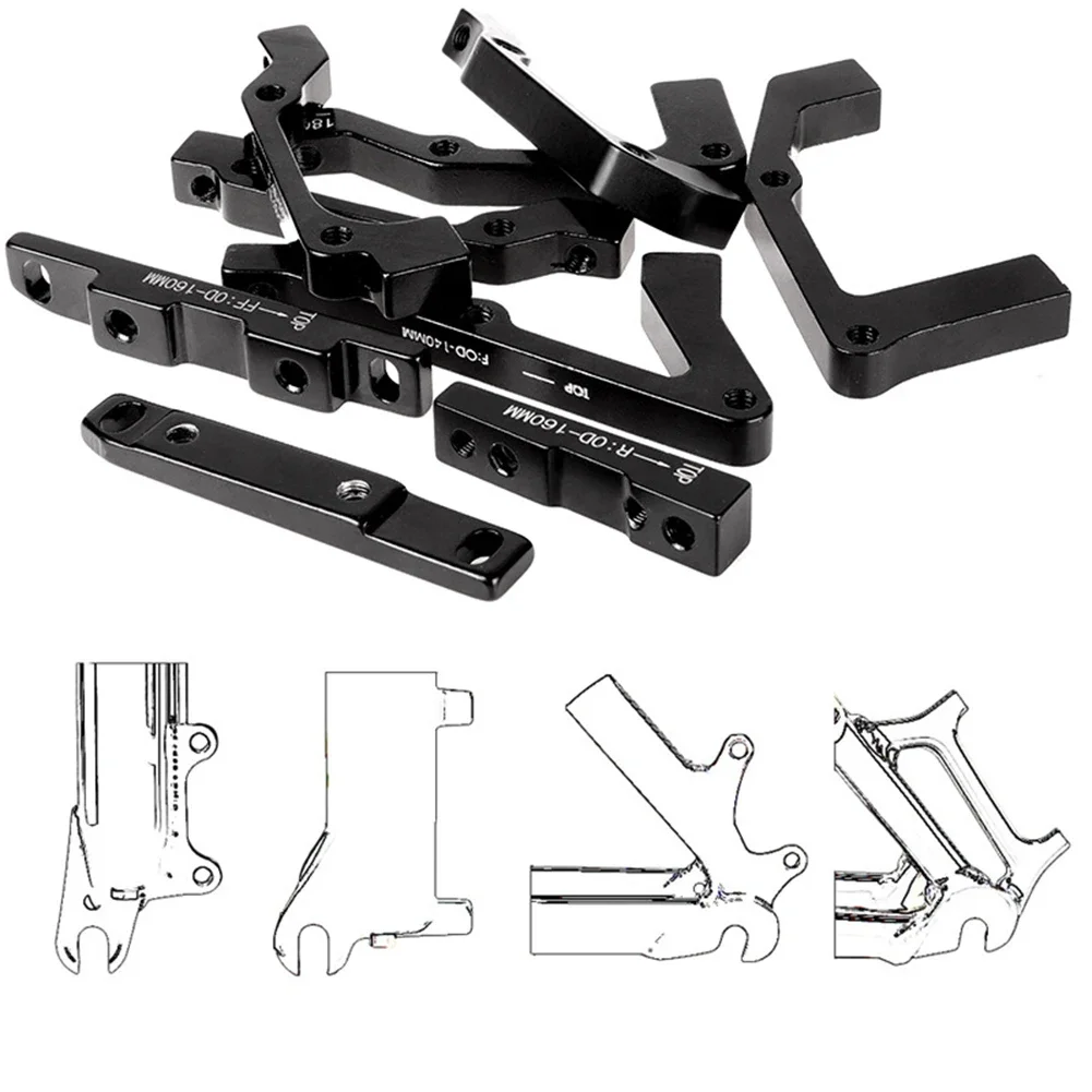 MTB Disc Brake Caliper Frame Adapter Bracket 140 160 180 203mm IS & PM Aluminum Alloy Adapter Cycling Bicycle Accessories mountain bicycle disc brake bicycle disc brake mountain bike disc brake