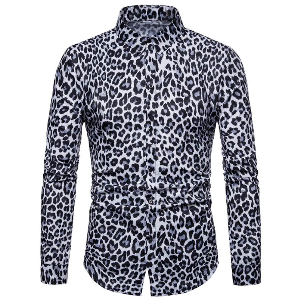 thumbnail image 1 of Camisa de manga larga con estampado de leopardo informal para hombre y mujer, nueva primavera y otoño de 2024, camisa de talla grande para hombre y mujer, ropa unisex, 1 of 5