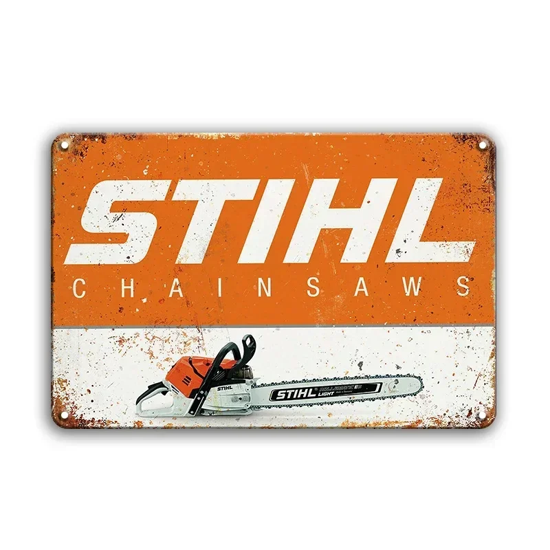 TIN SIGN STIHL Chain Saws Tools Equipment Garage Rustic - Foto 10