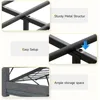 Large Lift Storage Bed Frame, Storage Headboard with Charging Station, Soft Cushioned Platform Bed with LED Lights 4