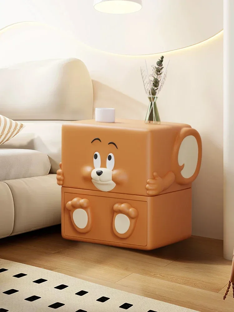 Cats and mice creative home bedroom bedside shelf several storage cabinets children bedside cabinet lockers.