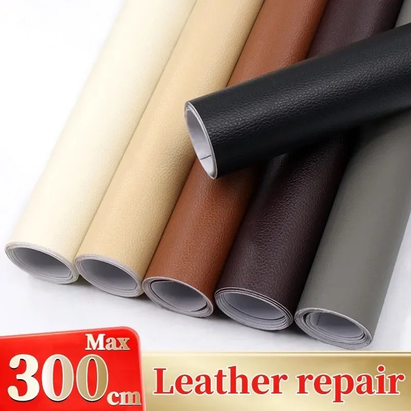 Description Picture 3 of itemMax 300 X 40CM Self-adhesive Leather Repair Patch for Car Seat Repair Interior Sofa Chair Faux Genuine Leather Sticker Patches
