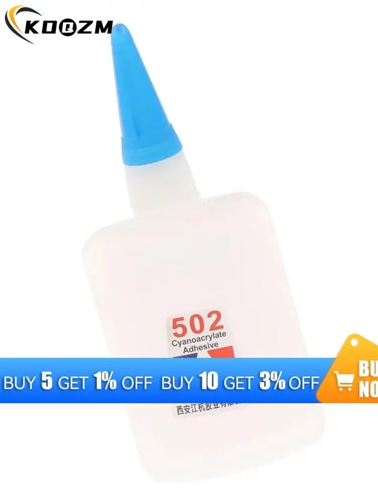1pc 502 Super Glue Instant Quick Dry Cyanoacrylate Strong Adhesive Quick Bond Leather Rubber Metal Office Supplies Fast Glue