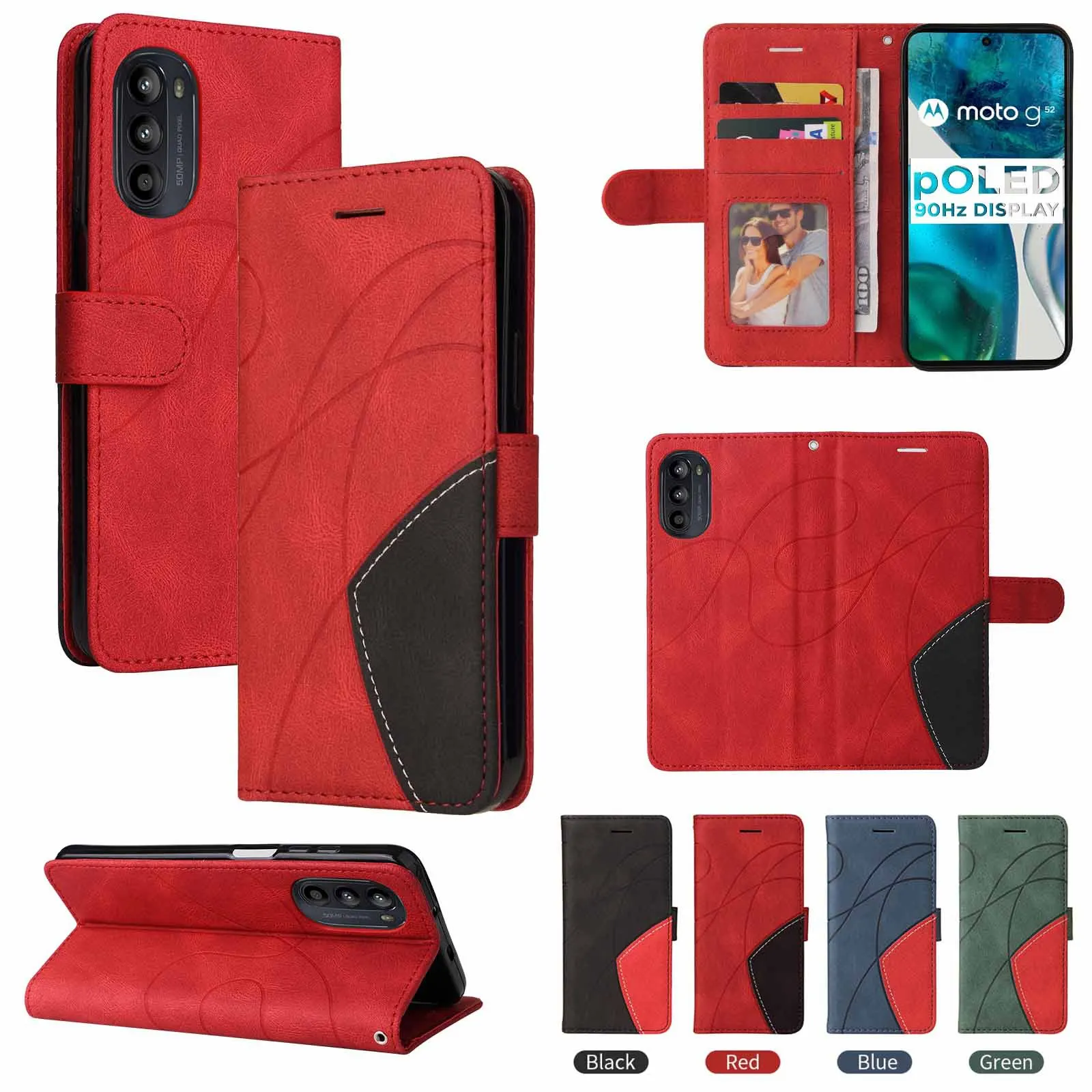 Wrist Rope Leather Flip Wallet Case - Stylish and Functional Cover