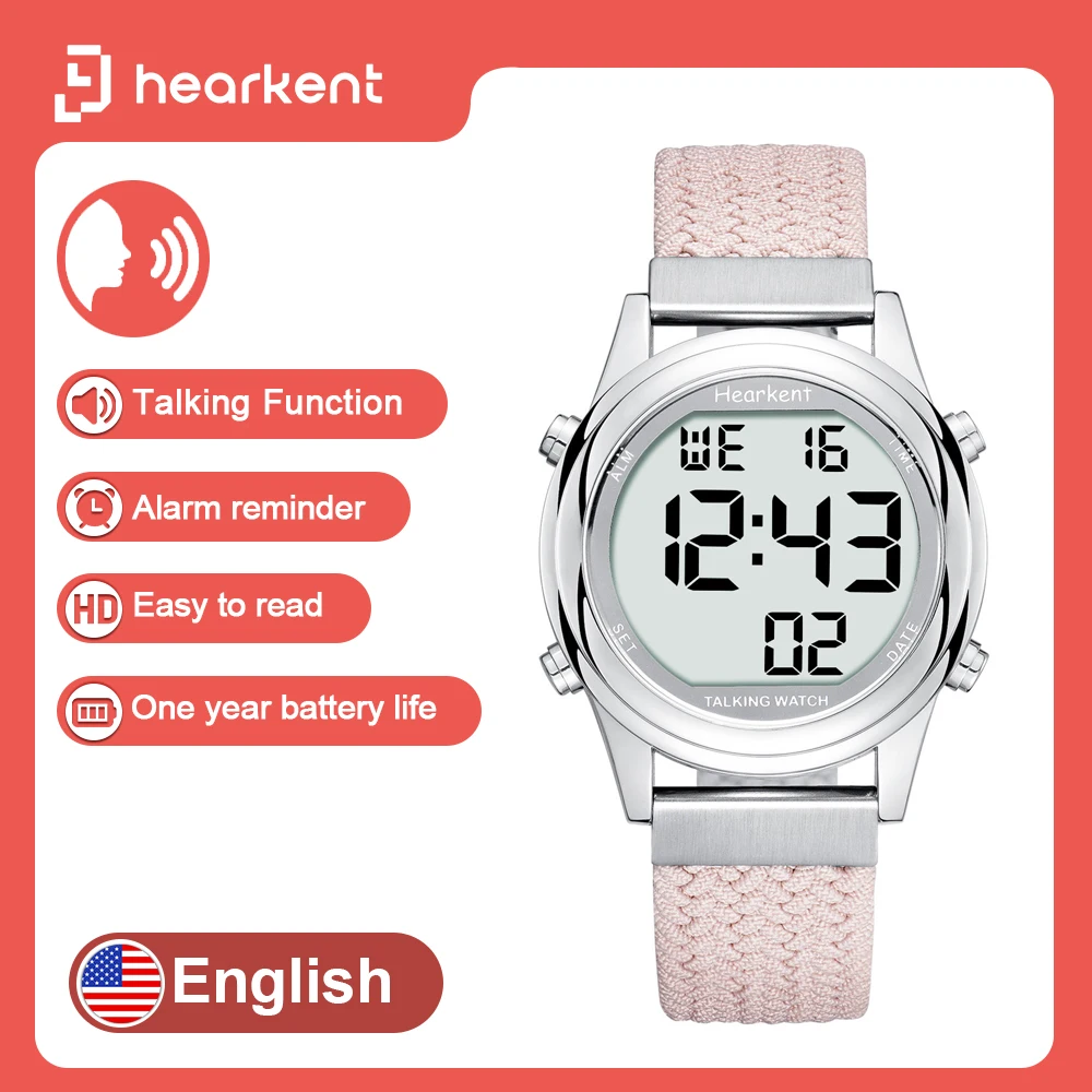 HearkentTalkingWatchBlindWomenAmericanEnglishspeakWatchesfor