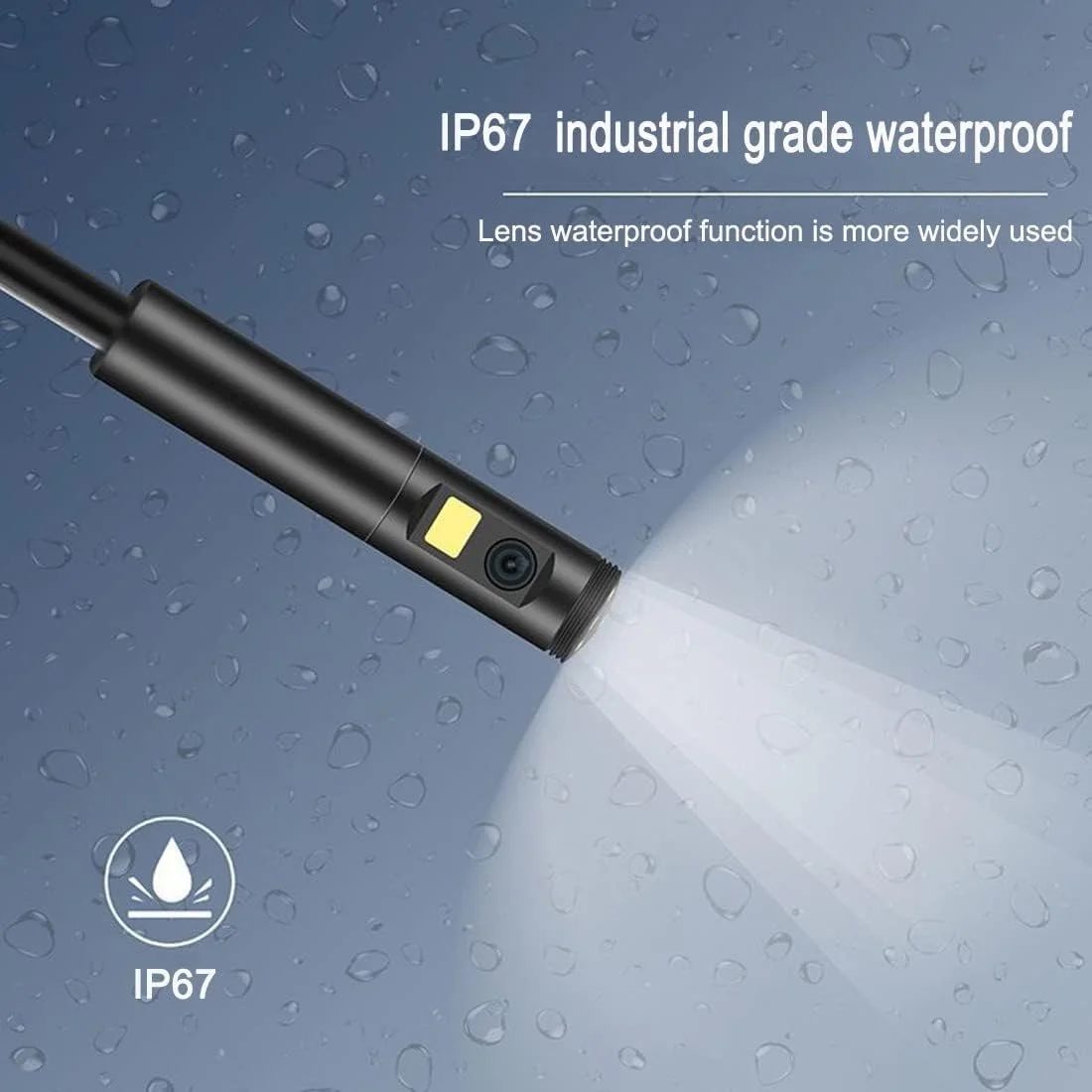 3.9/4.9/5.5mm 3in1 Dual Lens Wifi Connection Android Sewer Endoscope Borescope Inspection Tools Camera With Light For Iphone IOS 5