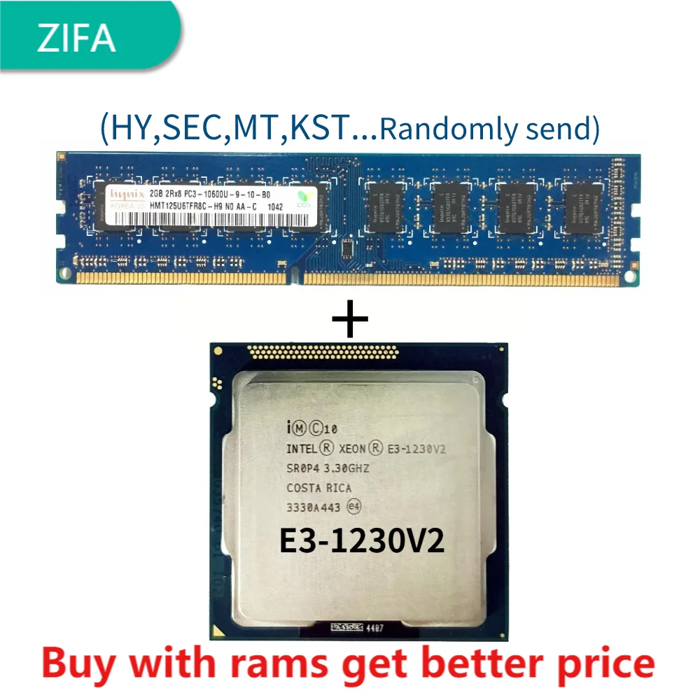 DDR3 2G 1333 МГц со стандартом Φ v2 E3 1230v2 1230 3 ГГц четырехъядерный процессор 8M 69W LGA 1155 |