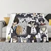 Bungou Stray Dogs Anime Fleece Spring Autumn Japanese Dazai Osamu Throw Blanket for Sofa Bedroom Bedding Throws 1