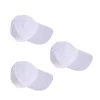 3 Pcs Cotton Baseball Hat Blank White Cap Bulk Stylish Blank Peak DIY Painting Hats Unisex 1