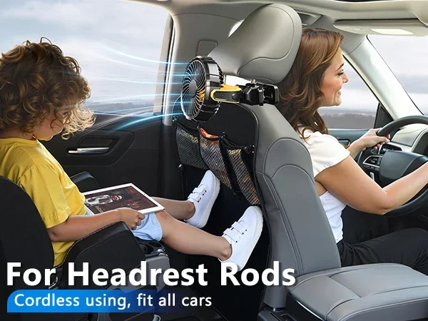 Portable Battery Powered Clip On Fan For Car Visor 360 Rotation_voghion.com