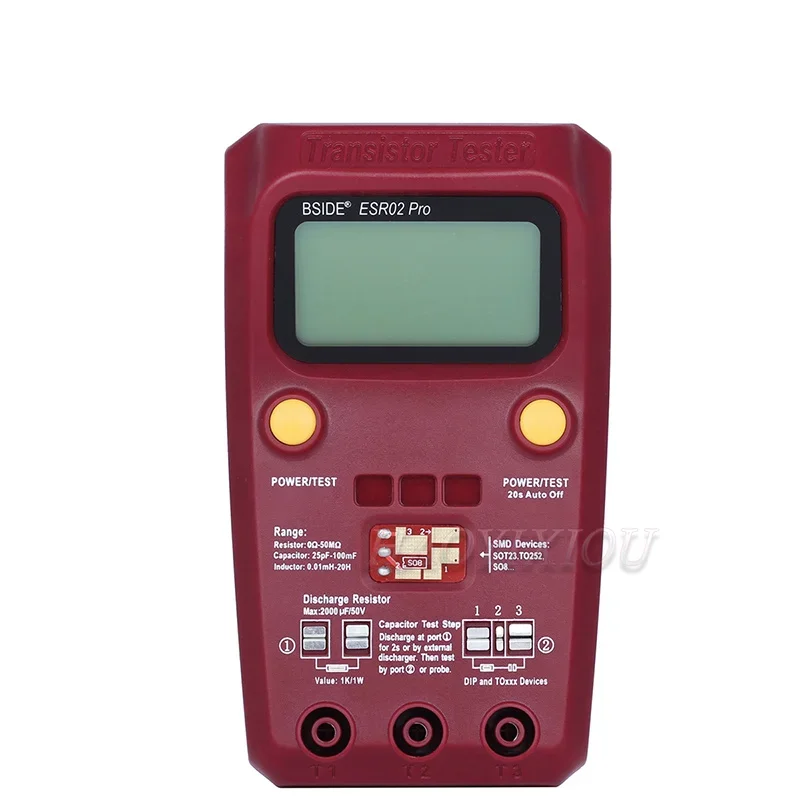 BSIDE Digital Transistor ESR02 PRO Tester SMD Components Diode Triode Resistor Capacitor Inductor Meter Multimeter
