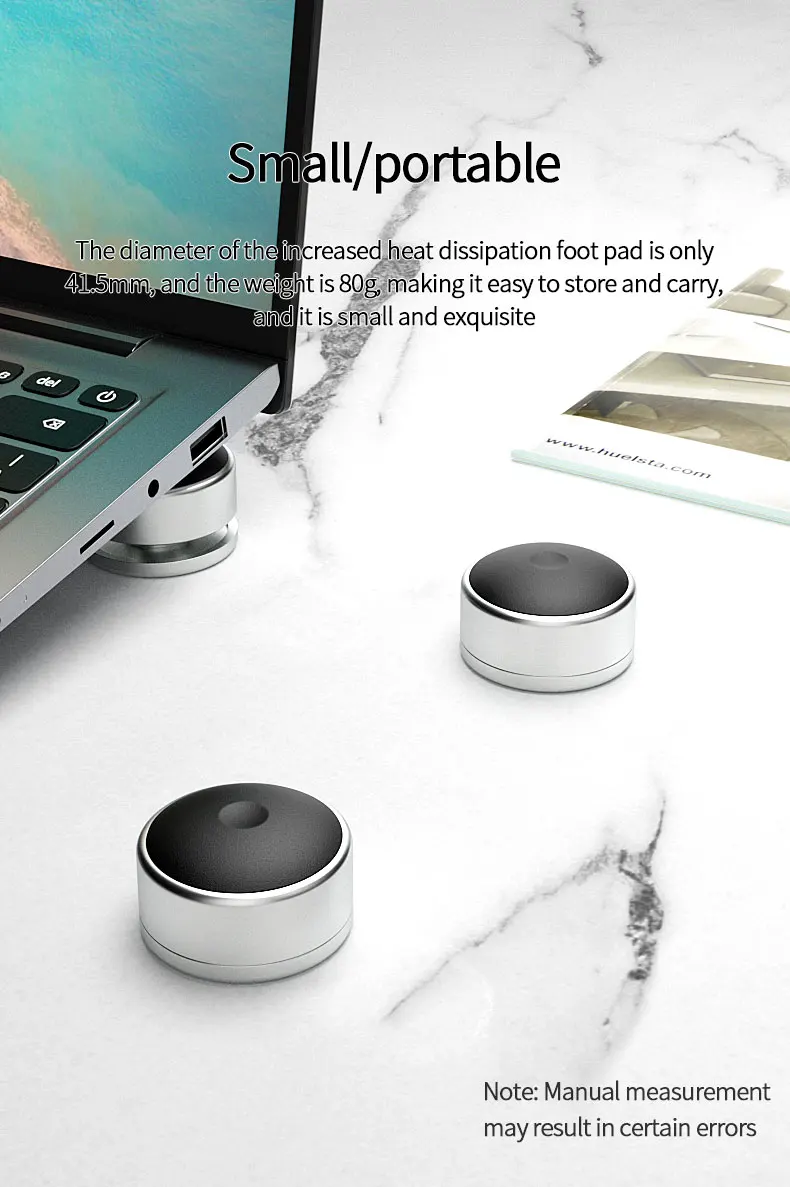 TEUCER-Laptop Stand Pad, magnésio, liga de alumínio,