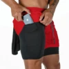 2 in 1 Sports Shorts Men Fitness Gym Training Quick Dry Shorts Workout Jogging Double Deck Summer Anime Berserk 6