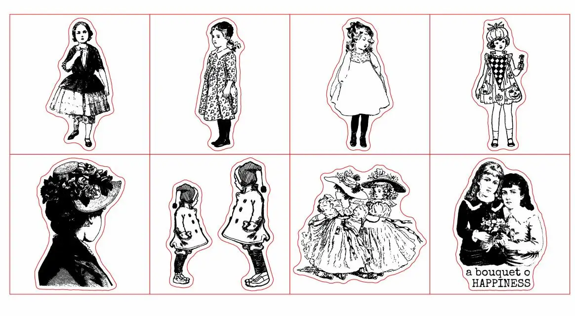 Girls Transparent Clear Stamps For DIY Scrapbooking/Card Making Fun Decoration Supplies B0002