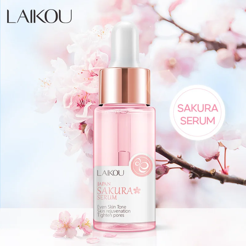 LAIKOU Sakura Face Essence Anti Wrinkle Serum Shrink Pores Anti-Aging Moisturizing Dry Skin Care 17ml or 30ml 1