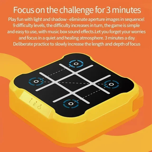 3 in 1 Tic Tac Toe Board Game Children Electronic Toy Gifts Crosses Game Memory Training Portable Travel Games for Kids Adult 5