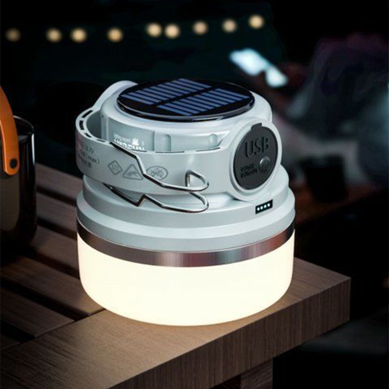 Outdoor Camping Light Ultra Long Endurance Strong Light Stall Portable Solar Lamp Charging Light Camp Light