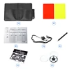 1set Red and Yellow Card  Kit Football Referee Tools With Football Captain Armband Whistle CoinLeather bag Pencil Paper 4