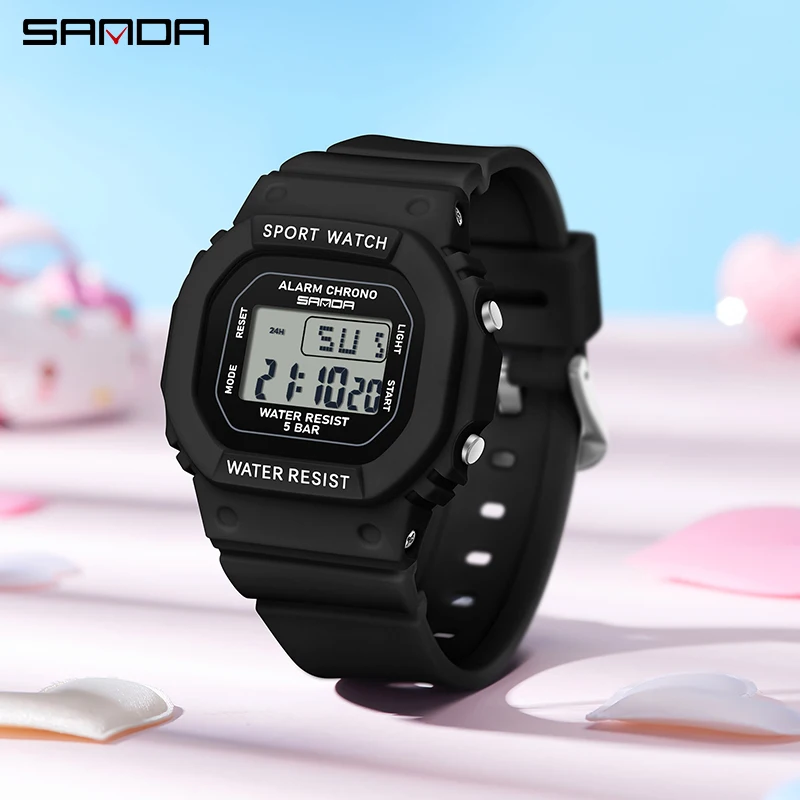 SANDA Brand Digital Watch Luxury G Style Electronic Watches Fashion Watch For Women Men Sports Stopwatch Chronograph Wristwatch view 2