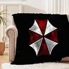 Raccoon City Umbrella Patterns Blanket 3D Game Flannel Blanket Cosy Lazy Couch Cover Blanket Super Soft Sheet Mattresses 3