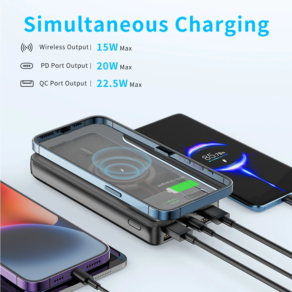 Magnetic Wireless Charging Huawei Power Bank Wireless 20000mAh