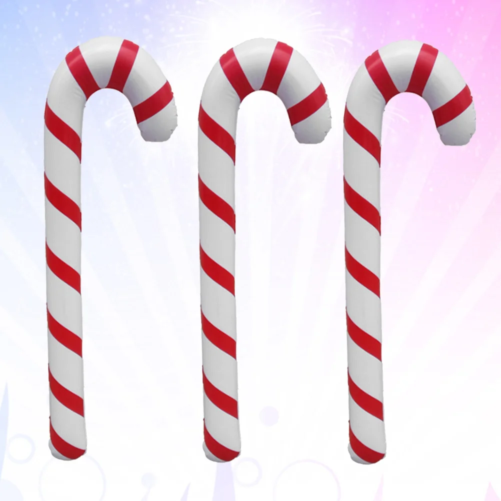 

Candy Canes 3Pcs 87Cm Christmas Inflatable Candy Canes Giant Candy Canes Balloons Blow Up Crutch Christmas Tree Hanging