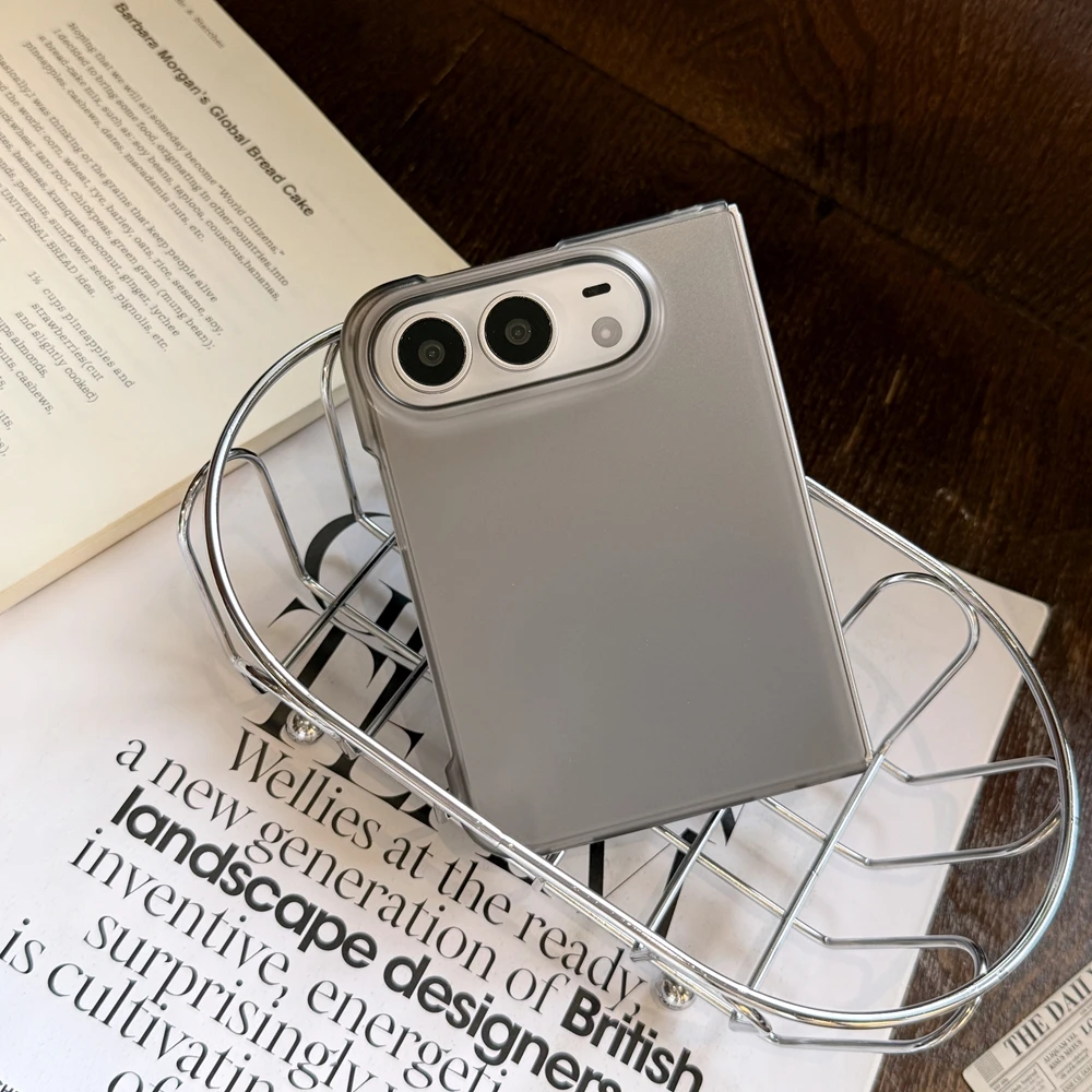 Ultra Slim Matte PC Phone Case with Transparent Frosted Back and Shockproof Armor Cover