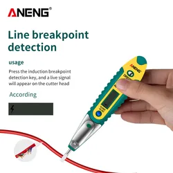 New Digital Test Pencil Tester Electrical LCD Display Screwdriver Voltage Detector Test Pen AC DC 12-250V for Electrician Tools