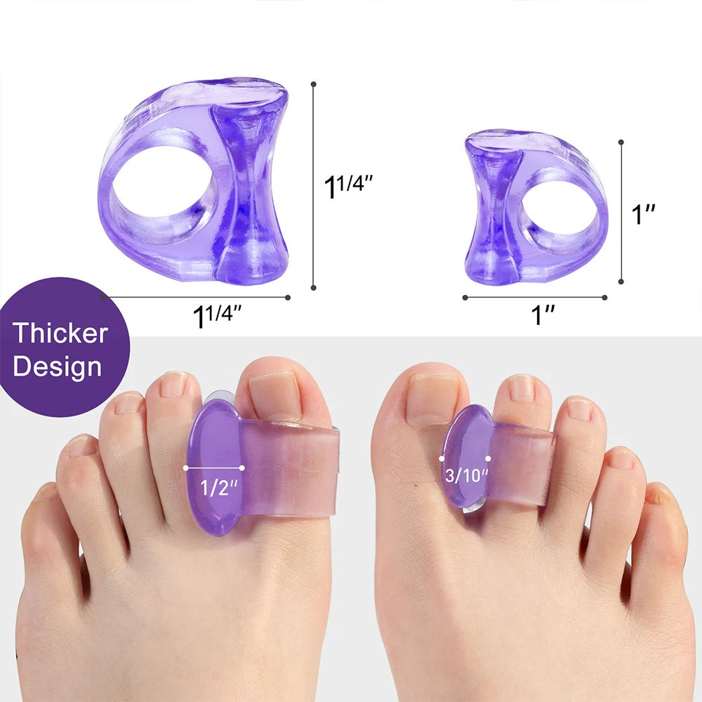 4PCS Silicone Thumb Corrector Bunion Toe Spreader Separator Hallux Valgus Protector Finger Straightener Adjuster Foot Care Tool