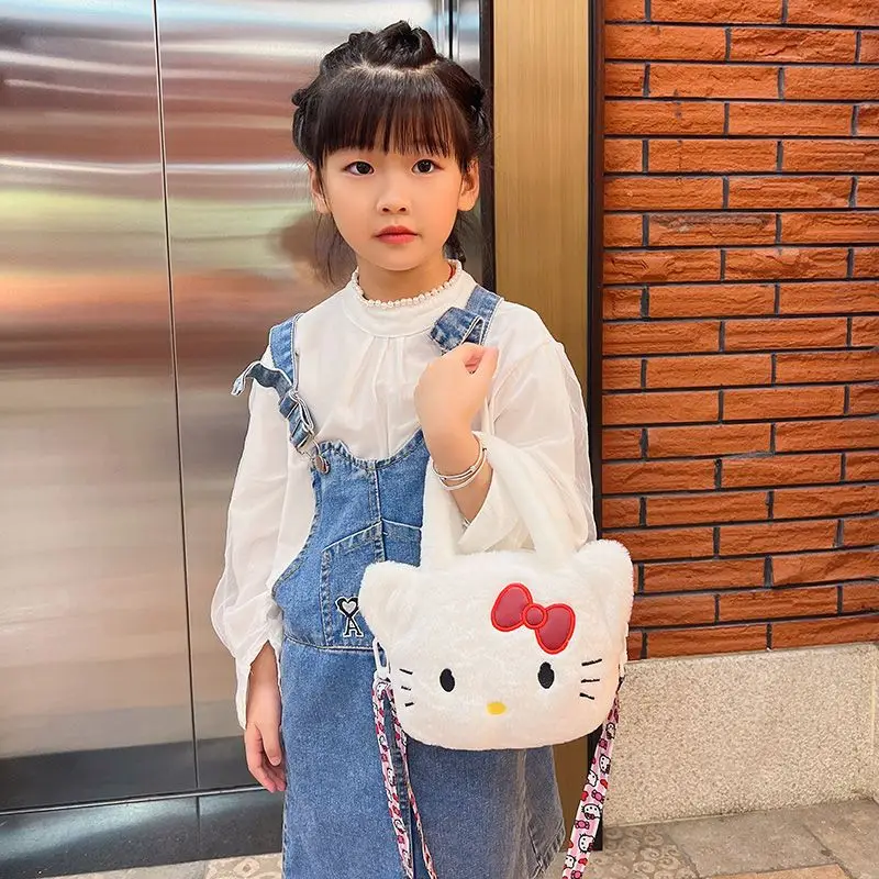 Sanrio Hello Kitty Kawaii Waist Bag Cartoon Cat Girl Fanny Pack Plush Cinnamoroll Cute Melody Embroidery Crossbody Bag Handbag crossbody bags waist packs