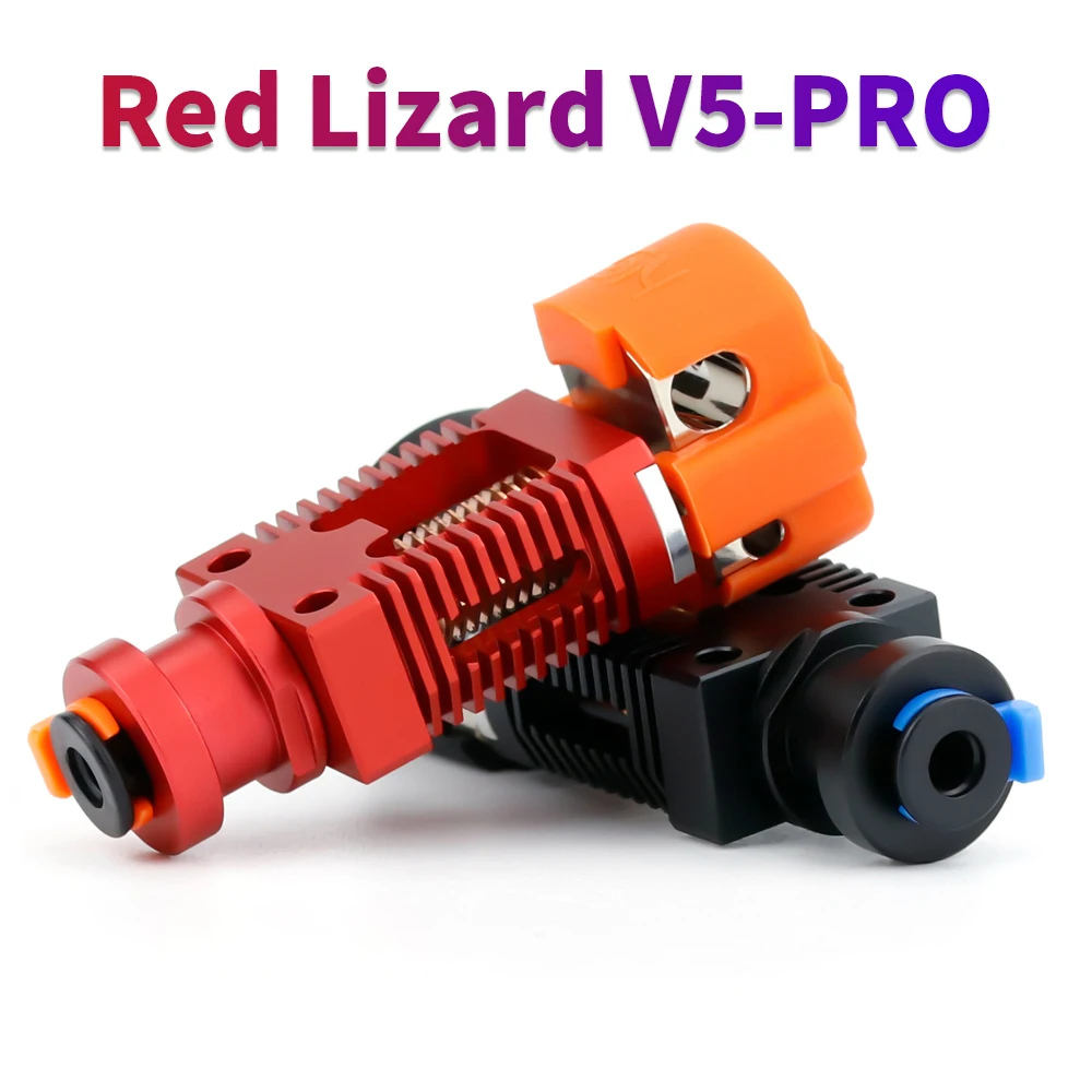 3D Red Lizard V5 Pro V6 Hotend, Assembled Bi Metal Heat Break, Plated Copper Hotend for CR-10 CR10S Ender-3 V2 Ender-3 red lizard v3 pro v6 hotend plated copper nozzle hoblock assembled bi metal heat break for 3d printer cr 10 cr10s ender 3 v2 pro