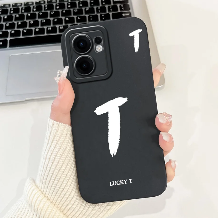 Stylish Cute Letters Shockproof Back Cover with Camera Lens Protection