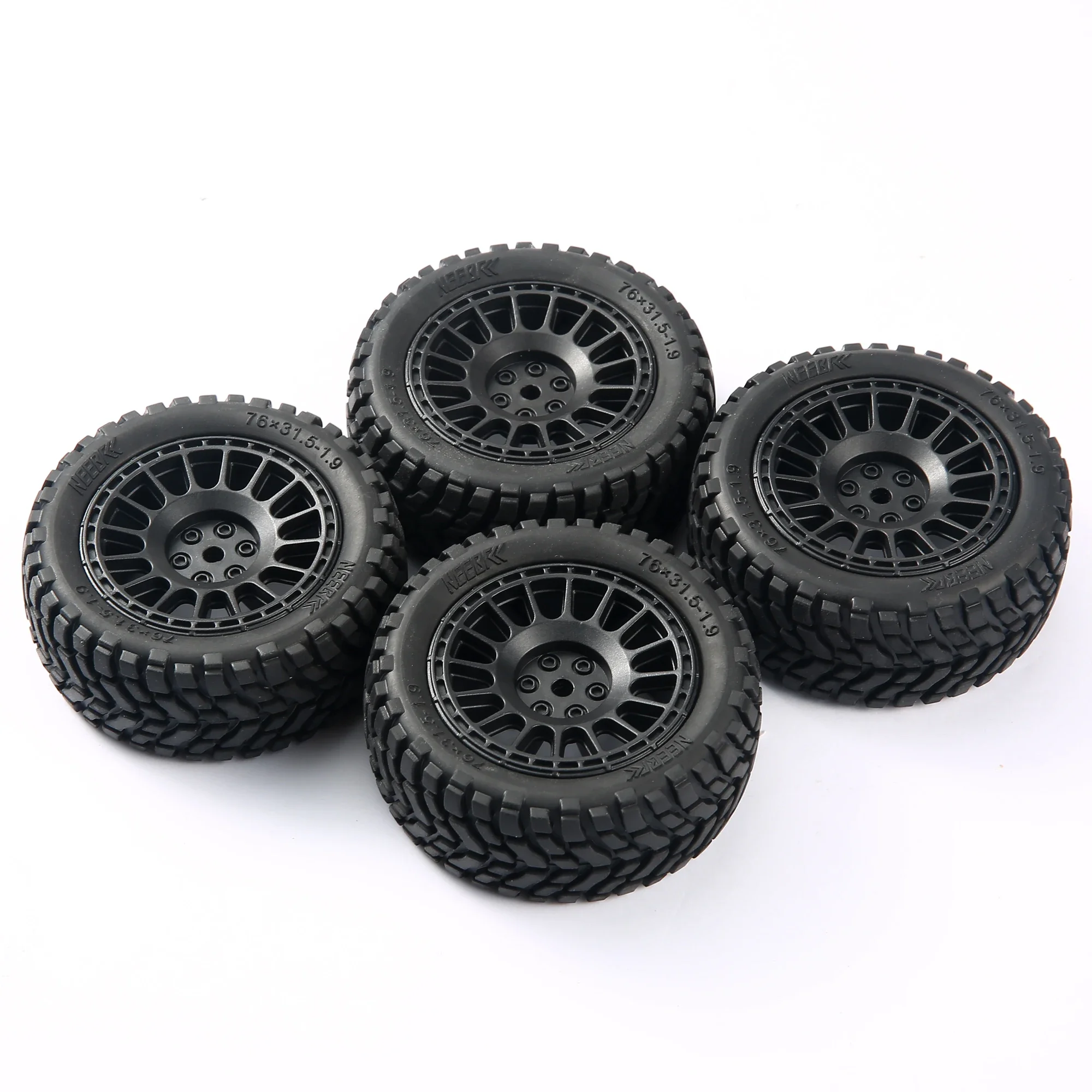 HOBBYSOUL 1/10 On Road Tires - 63mm Soft Rubber RC Car Tyres (4 Pack)