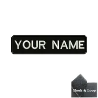 Custom Personalized Name & Number Patch – 10cm x 2.5cm Embroidered Stripes Badge, Armband Tag with Iron-On or Hook & Loop Backing - Image 5