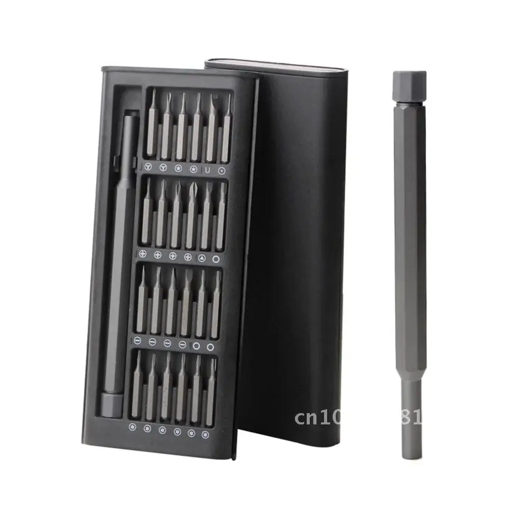 

Screwdriver Kit 24 Magnetic Bits DIY Dismountable Phone Repair Tools Precision 24 Magnetic Bits Aluminum Box