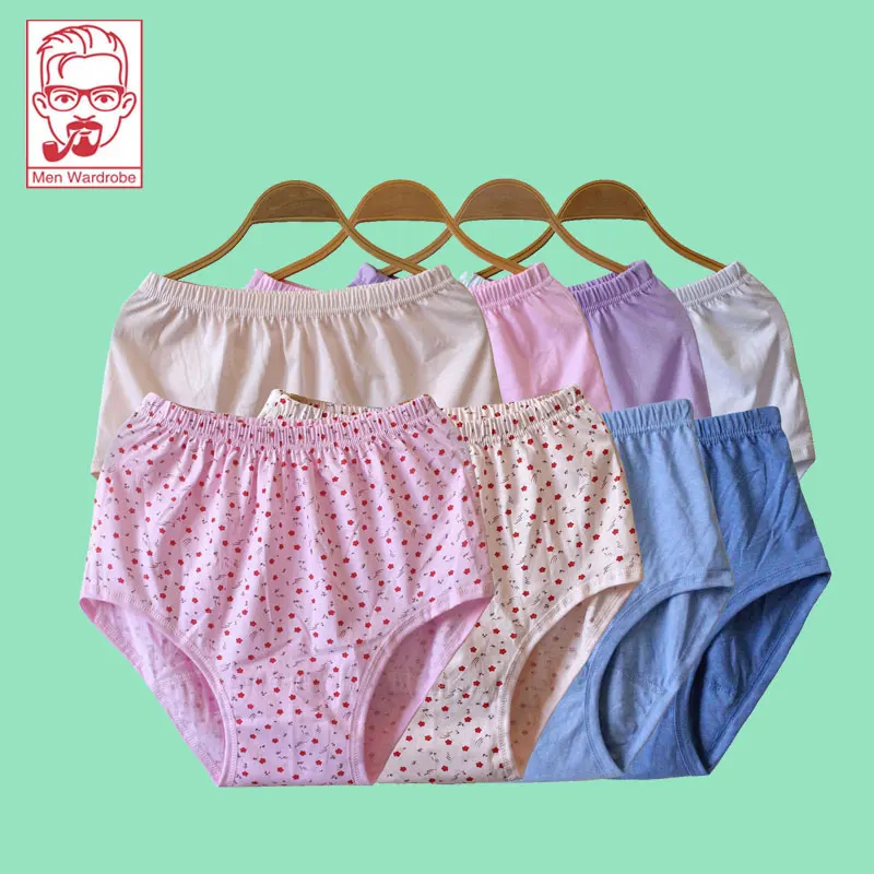 

Middle-Aged And Elderly High Waist Men And Women Cotton Panties Waist Plus Fat Size Pant Men And Women Briefs Elderly Underpants