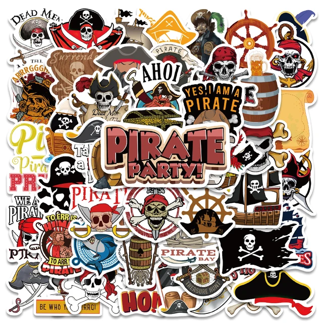 50PCS Pirates Movie Graffiti Stickers DIY Laptop Phone Guitar Helmet Bike  Car Sticker Decals Toy