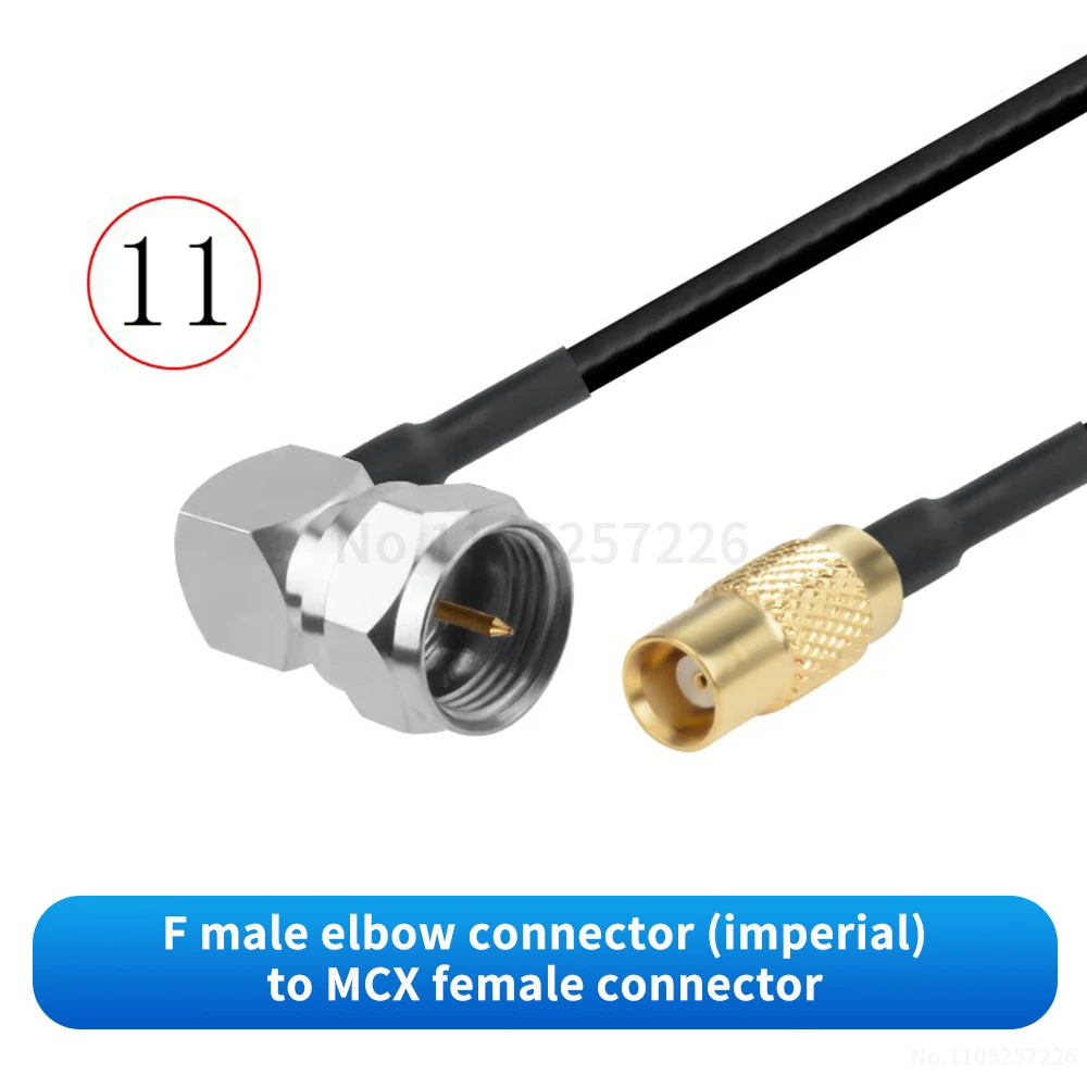 (1 Stück) F-zu-MCX-Stecker/Buchse-Adapter (RG316 schwarzes RF-Adapterkabel) F-zu-MCX-Antennensignal-Verlängerungskabel – Detail 12