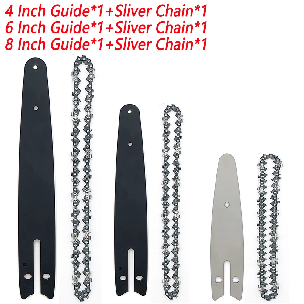 4 6 8 Inch Chains for 4/6/8 Inch Electric Saw Chainsaw Chain 6 Inches Electric Saw Parts 4 6 8 Inch Chainsaw Guide Plate small cordless leaf blower