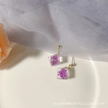 

New 925 Silver Fashion Earrings dry flower long drop earrings anniversary best gift women accessories hot sale