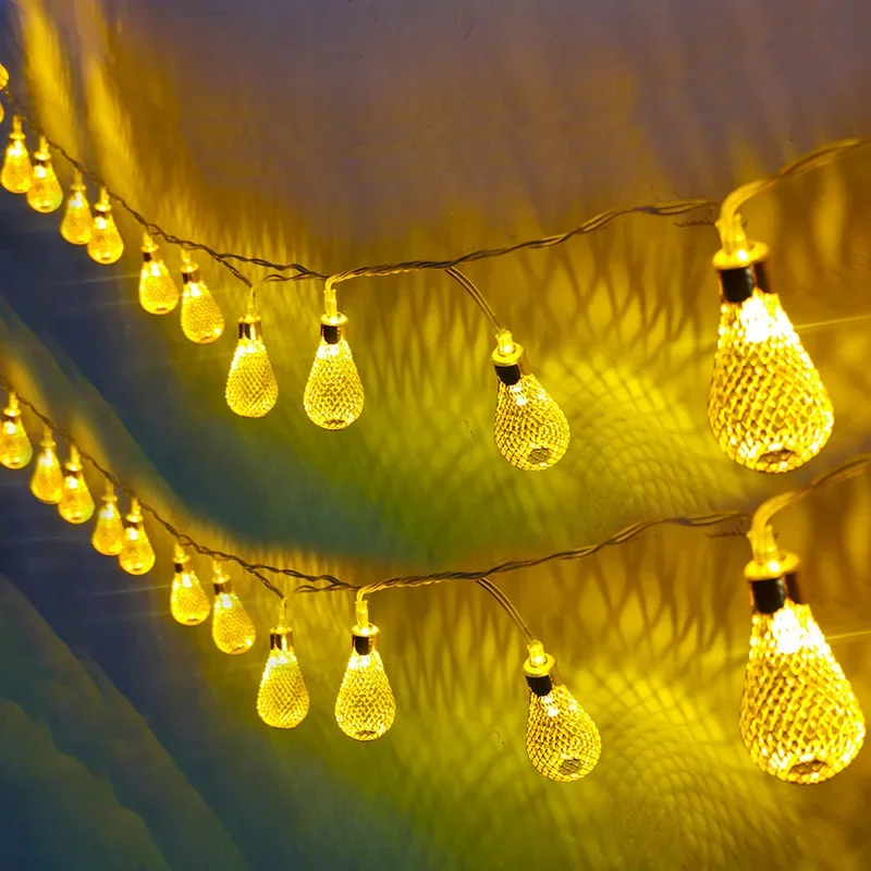 Сетчатые пустотелые светодиодные звезды в форме капли