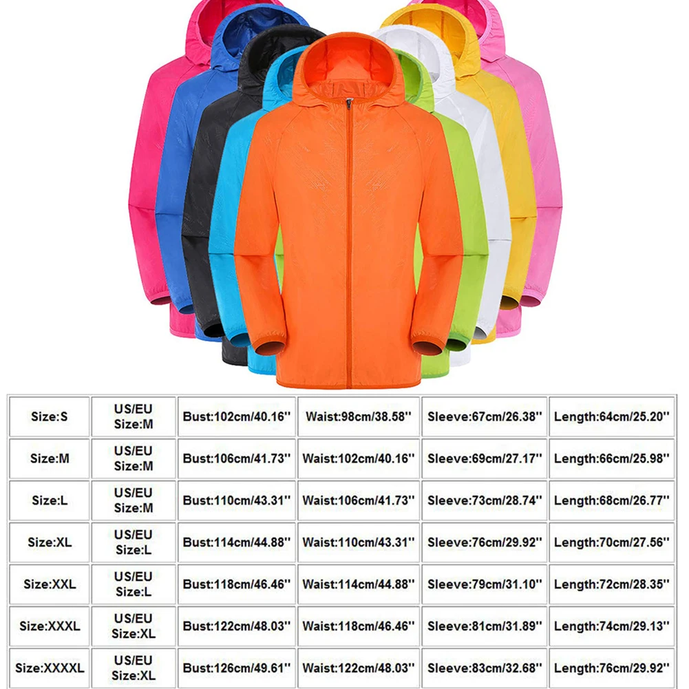 mens fleece jacket Unisex Casual Hiking Jackets Windproof Rainproof Anti UV Ultra-Light Windbreaker Top Quick Dry Outdoor Sports Coats mens coats and jackets