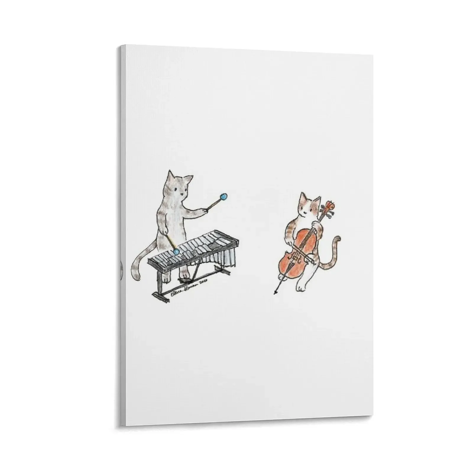 

Meowtet: Vibraphone & Cello Duet Canvas Painting anime decoration paintings wall decor