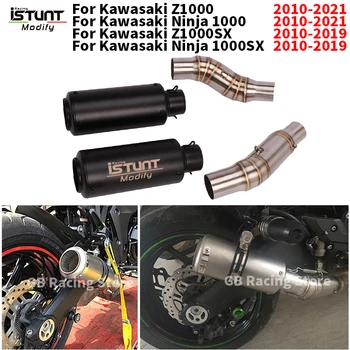 Slip For KAWASAKI Z1000 Z 1000 SX 2010 - 2021 modify Motorcycle Exhaust Muffler Full System modify Connect Mid Pipe Escape Moto