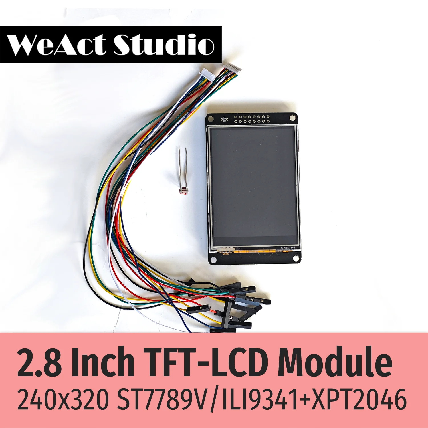 Weact-tela Lcd com Ajuste Automático de Brilho Spi Módulo Tft com Xpt2046 sem Toque 240x320 Ili9341 St7789v 2.8in - Imagem 4