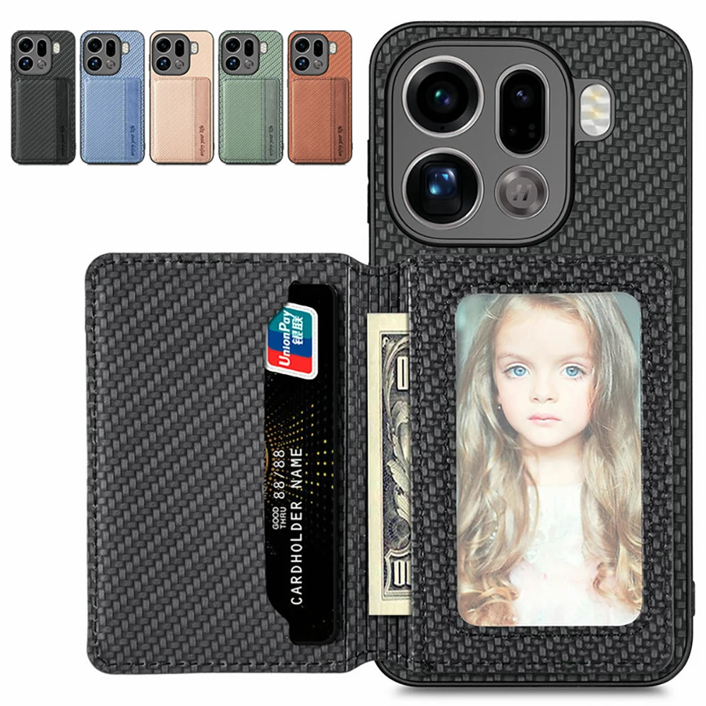 Luxury RFID Leather Wallet Case with Magnet Back Cover for OPPO Find X9 Ultra 5G