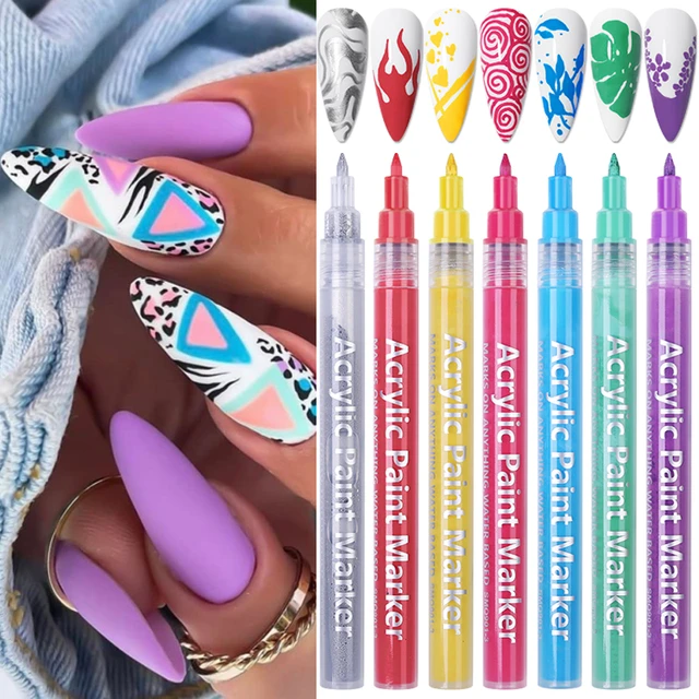 Acrylic Nail Art Graffiti Pen Drawing Painting Liner Tools DIY Lining  Flowers For Nail Desgin Manicure Gel Polish Acrylic - AliExpress