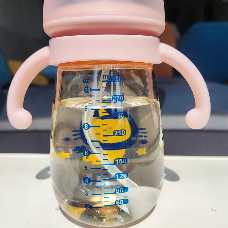 300ml 3 Nipples Baby Feeding Bottle Kids Cup PP Water Bottle With Straw Sippy Children Training Cute Drinking Newborn water bottle milk bottle feeding bottle glass milk bottle baby feeding utensils