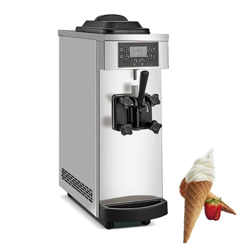 

Soft Ice Cream Maker Table Top Stainless Steel Ice Cream Vending Machine 1 Flavor Ice Cream Making Machine 1100W